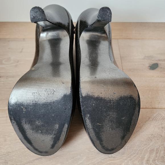 VINTAGE Jessica Simpson Grey Patent Leather Ankle Boots with Bow Size 9 - Picture 7 of 12